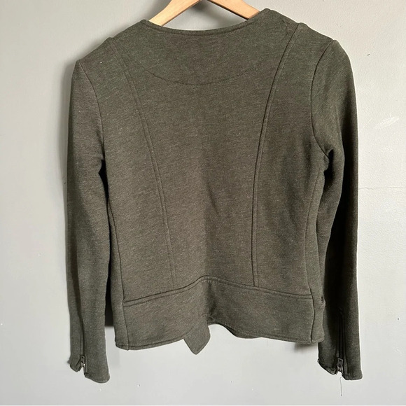 Athleta Women's Belvedere Moto Jacket in "Ancient Forest Heather" — Small - Picture 8 of 11